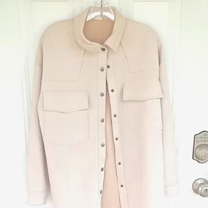 Altar'd State Men's Beige Snap Up Lightweight Jacket